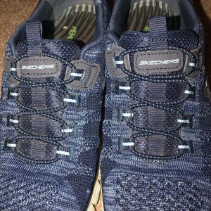 Sketchers Blue sneaker slides.  Size 7
